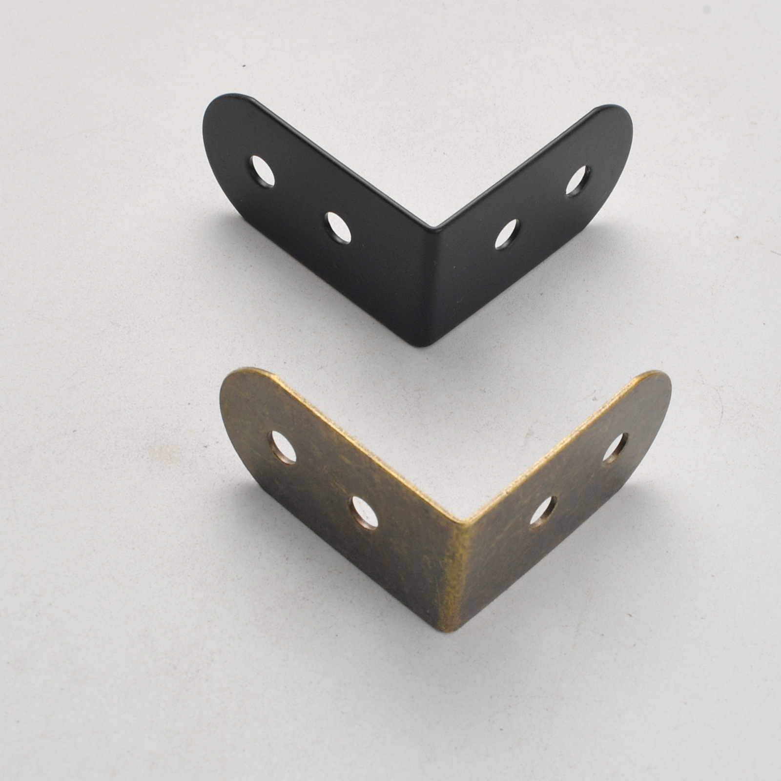 Furniture Hardware Material - Suporte de canto em ferro preto