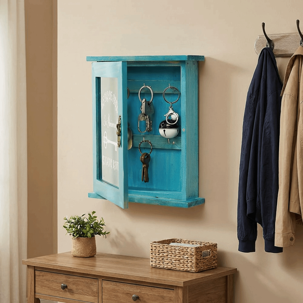 Cabinet Lock Key - Organizador de Entrada Vintage: Armário Rústico