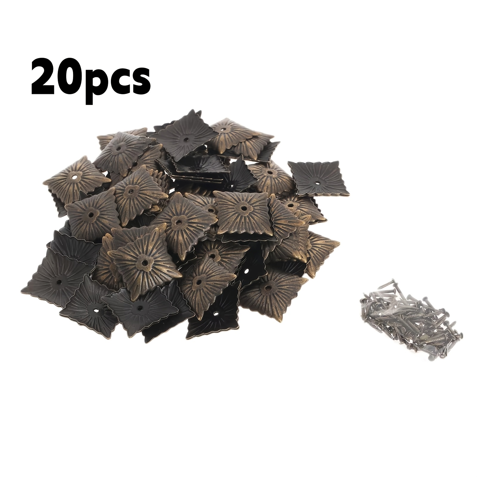 Furniture Upholstery Hardware - 20 Peças 21x21mm Tachas Decorativas para