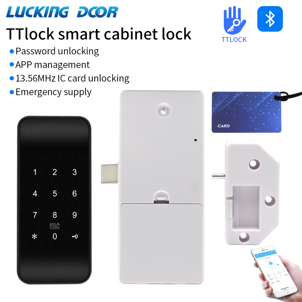 Furniture Hardware Tools - Ttlock 13.56mhz fechadura de gaveta de