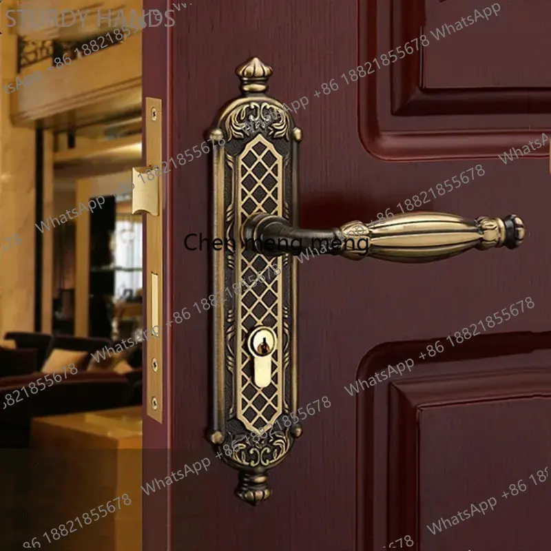 Furniture Grade Hardware - Fechadura de Porta de Cobre Puro