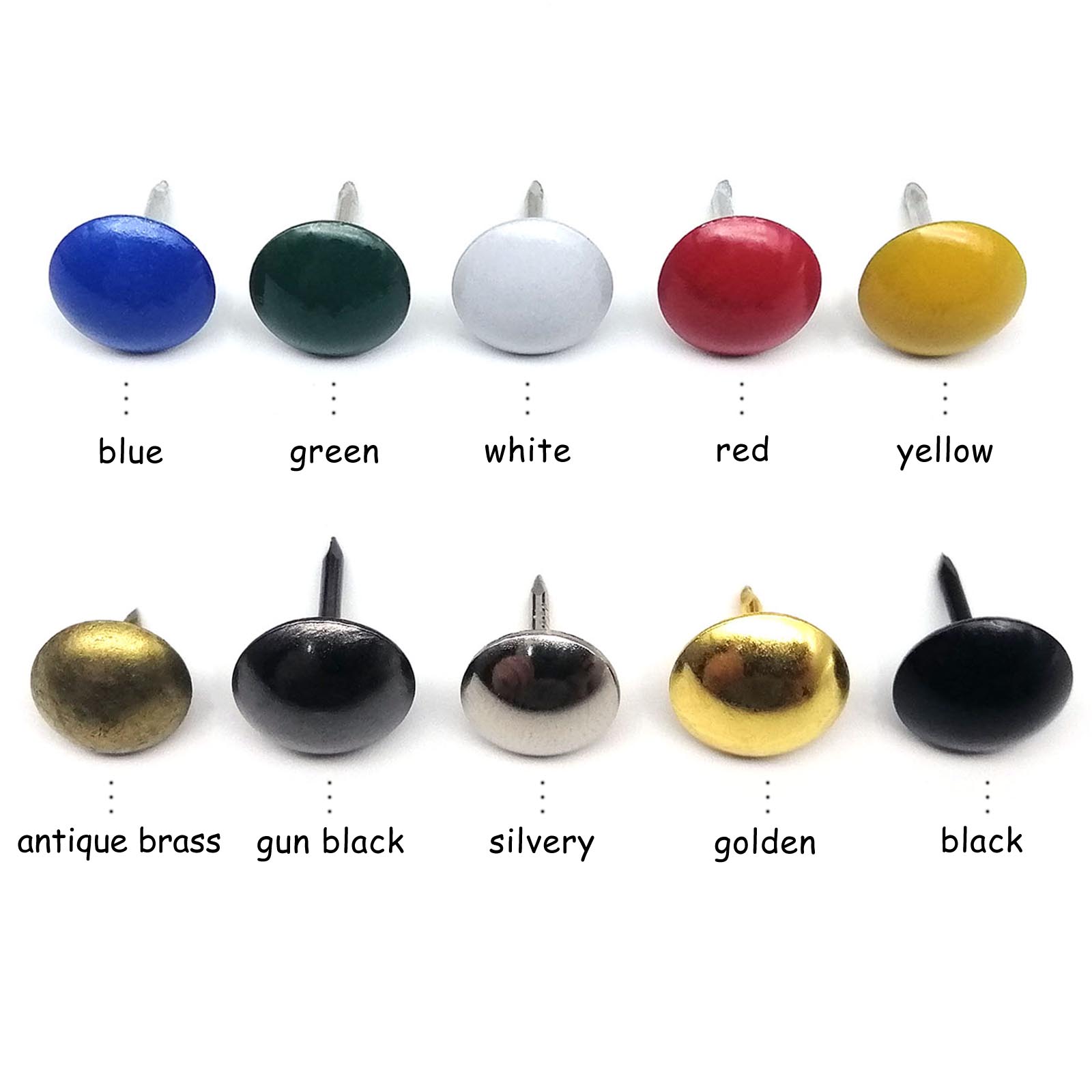 Furniture Upholstery Hardware - 50 peças de Tachas Decorativas Coloridas
