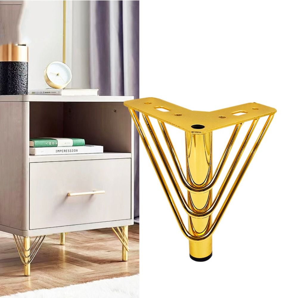 Furniture Hardware Material - Pés de Móveis em Cor Dourada,