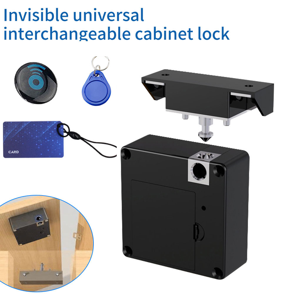 Cabinet Lock Key - Fechadura inteligente de gaveta, eletrônica invisível,