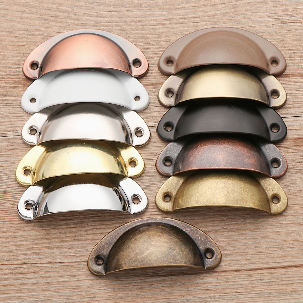 Vintage Furniture Hardware Pulls - 2 pçs de bronze antigo escudo