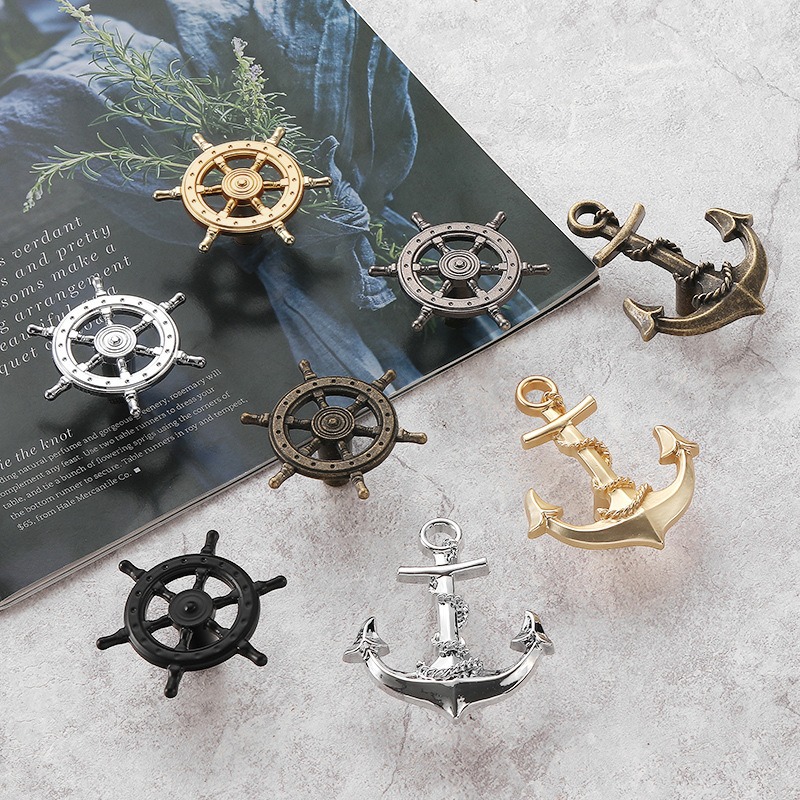 Vintage Furniture Hardware Pulls - Alça de armário de roda de