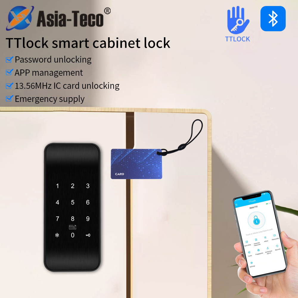 Cabinet Lock Key - Ttlock fechadura inteligente para gaveta, elétrica,