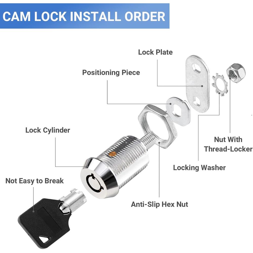 Fechaduras para Armazenamento  - Cabinet Lock Key avaliação e preço