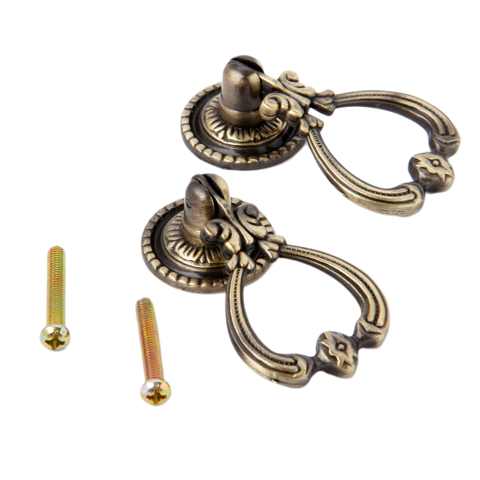 2 peças de puxadores vintage d - Vintage Furniture Hardware Pulls avaliação e preço