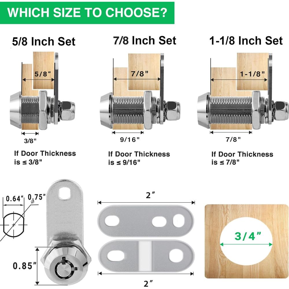 Conjunto de 5 Fechaduras para  - Cabinet Lock Key avaliação e preço