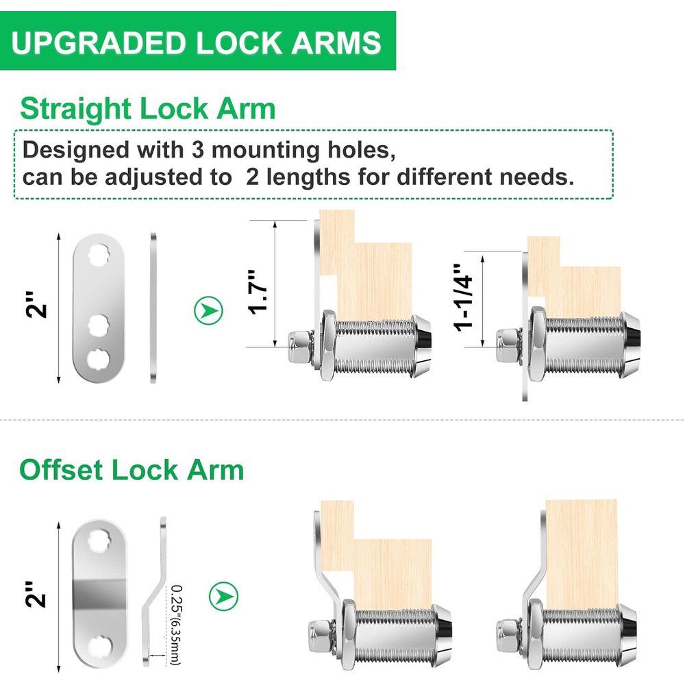 Conjunto de 5 Fechaduras para  - Cabinet Lock Key avaliação e preço
