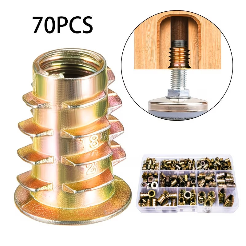 Kit de 70 Peças de Porcas de I - Furniture Hardware Threaded Inserts avaliação e preço