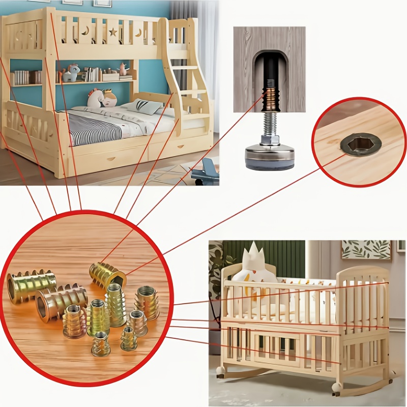 100 Peças de Insertos Rosquead - Furniture Hardware Threaded Inserts avaliação e preço
