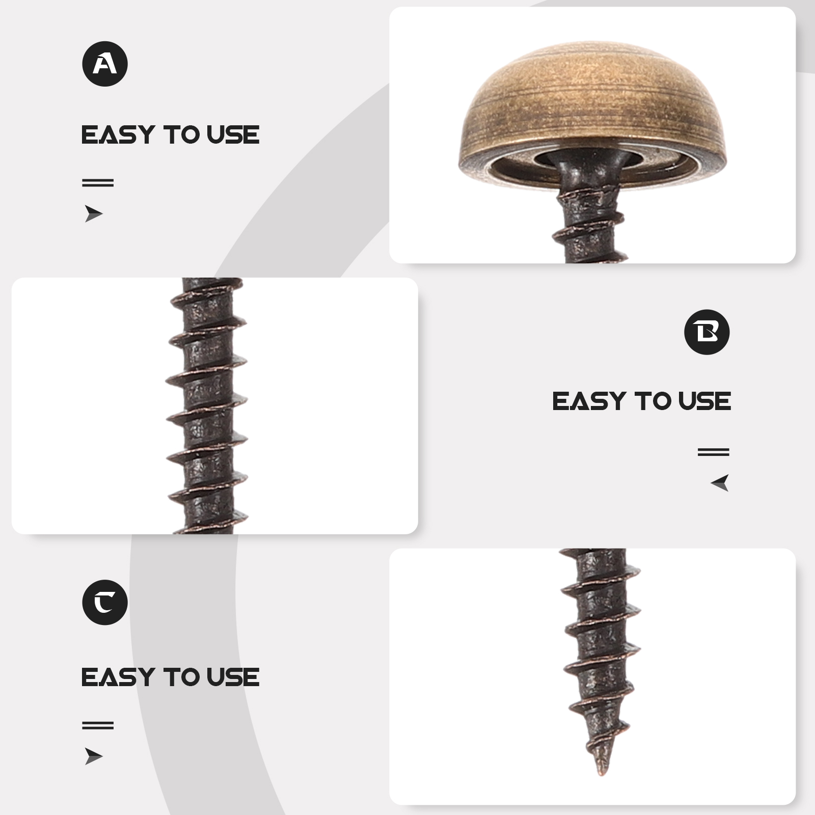 8 peças 13mm parafusos de latã - Furniture Upholstery Hardware avaliação e preço